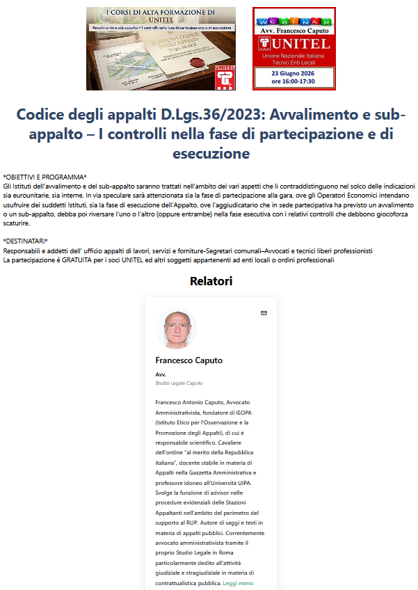 Codice degli appalti D.Lgs.36/2023: Avvalimento e sub-appalto – I controlli nella fase di partecipazione e di esecuzione
