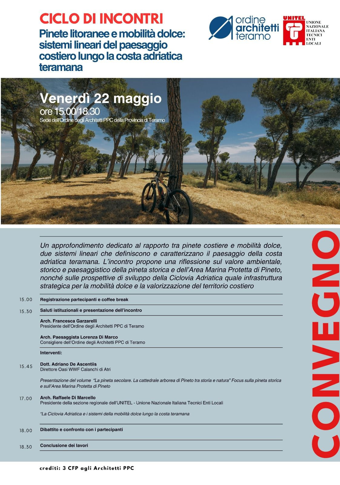 Pinete litoranee e mobilità dolce: sistemi lineari del paesaggio costiero lungo la costa adriatica teramana