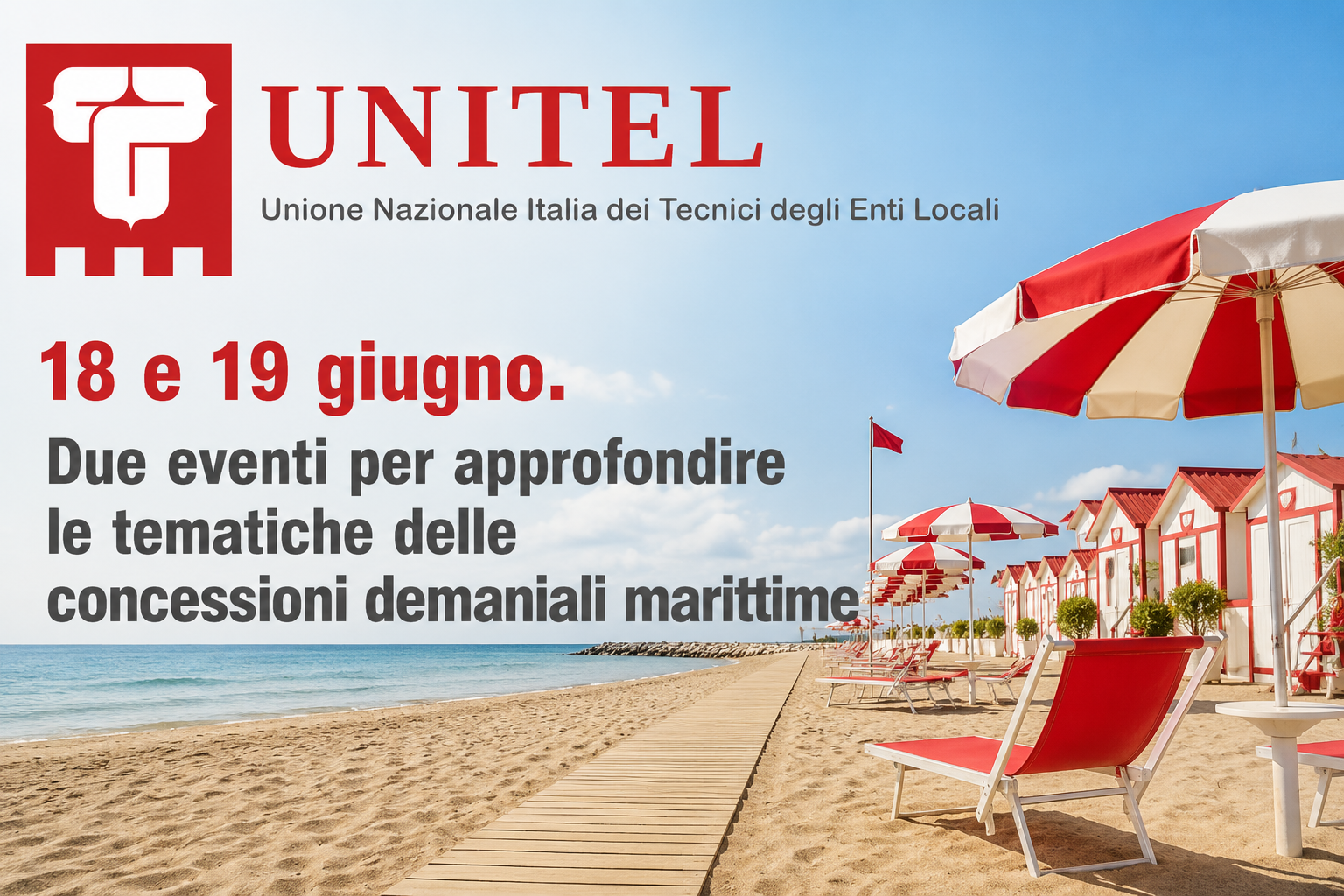 Il 18 e il 19 giugno due convegni e un libro per approfondire le tematiche delle concessioni demaniali marittime