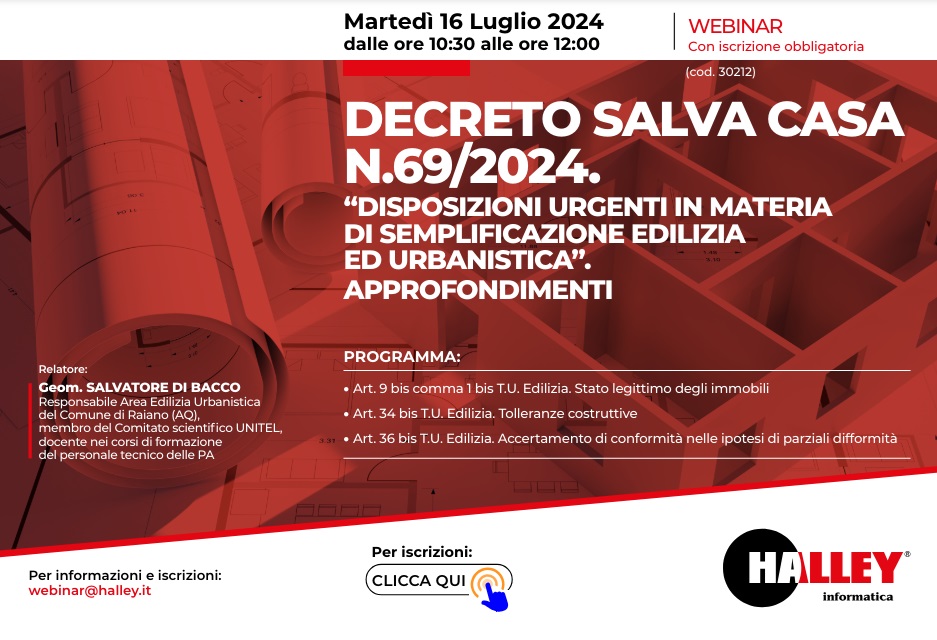 Webinar - Decreto Salva Casa n. 69-2024 - APPROFONDIMENTI